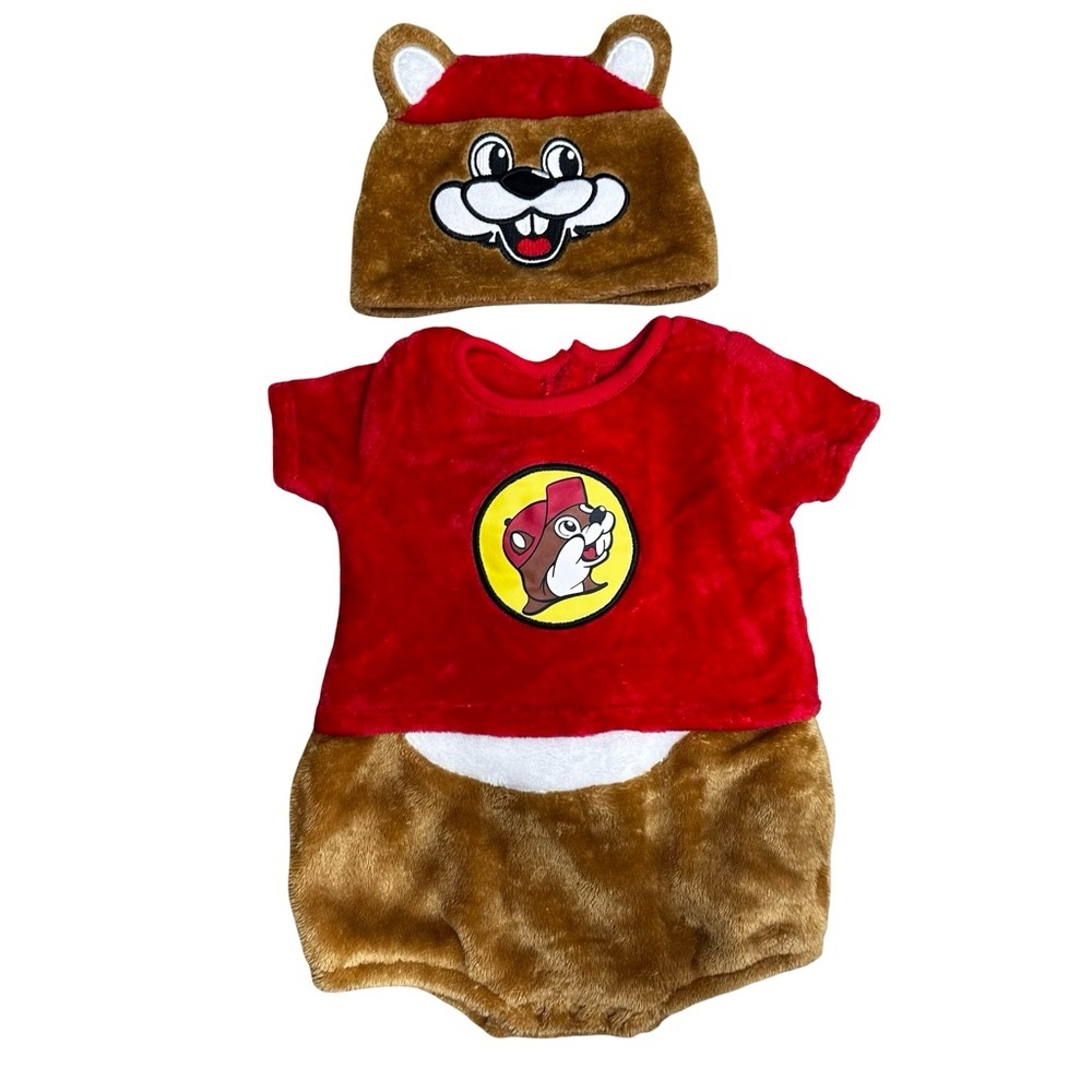 Buc-ee’s Beaver Onesie Bubble Suit With Hat Size 9 Months Costume One Piece